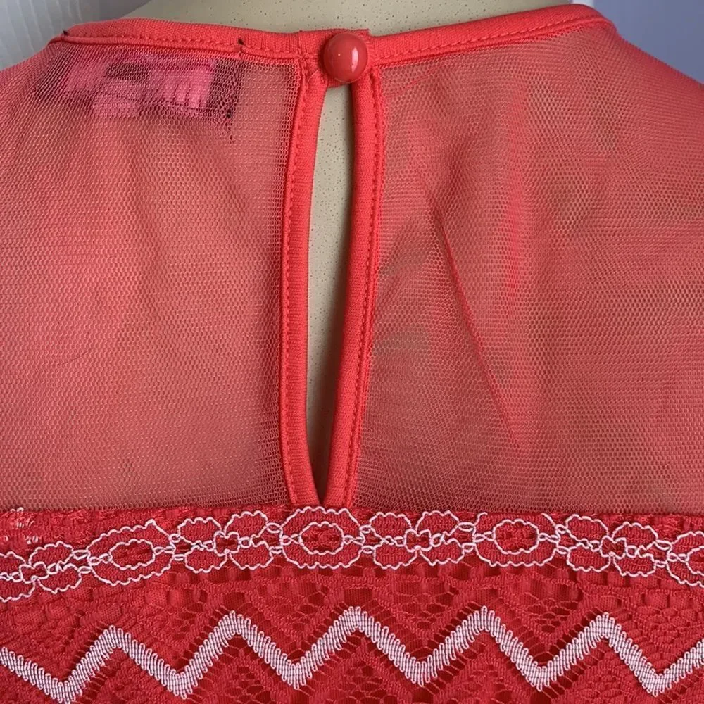 Disorderly Kids Girls Sleeveless Casual Formal Dressy Dress 14 Coral